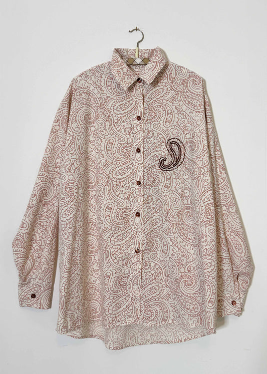 CHERRY PAISLY LONG SLEEVE SHIRT