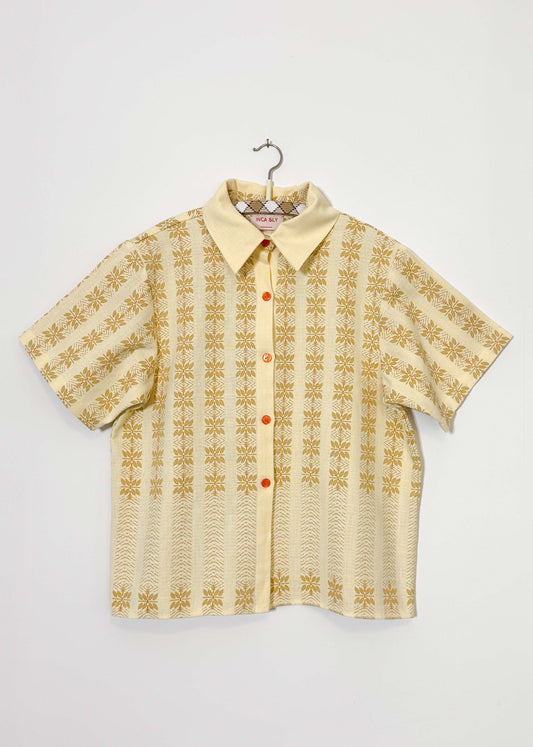 TRIBAL LEAVES SHORT SLEEVE SHIRT