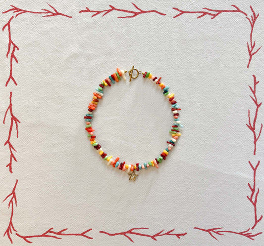 RAINBOW CORAL NECKLACE